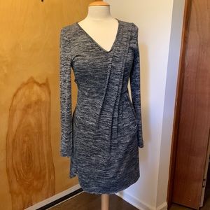 Knit black and white mini stripe knit dress.  Brand Reborn, size Small. NEW